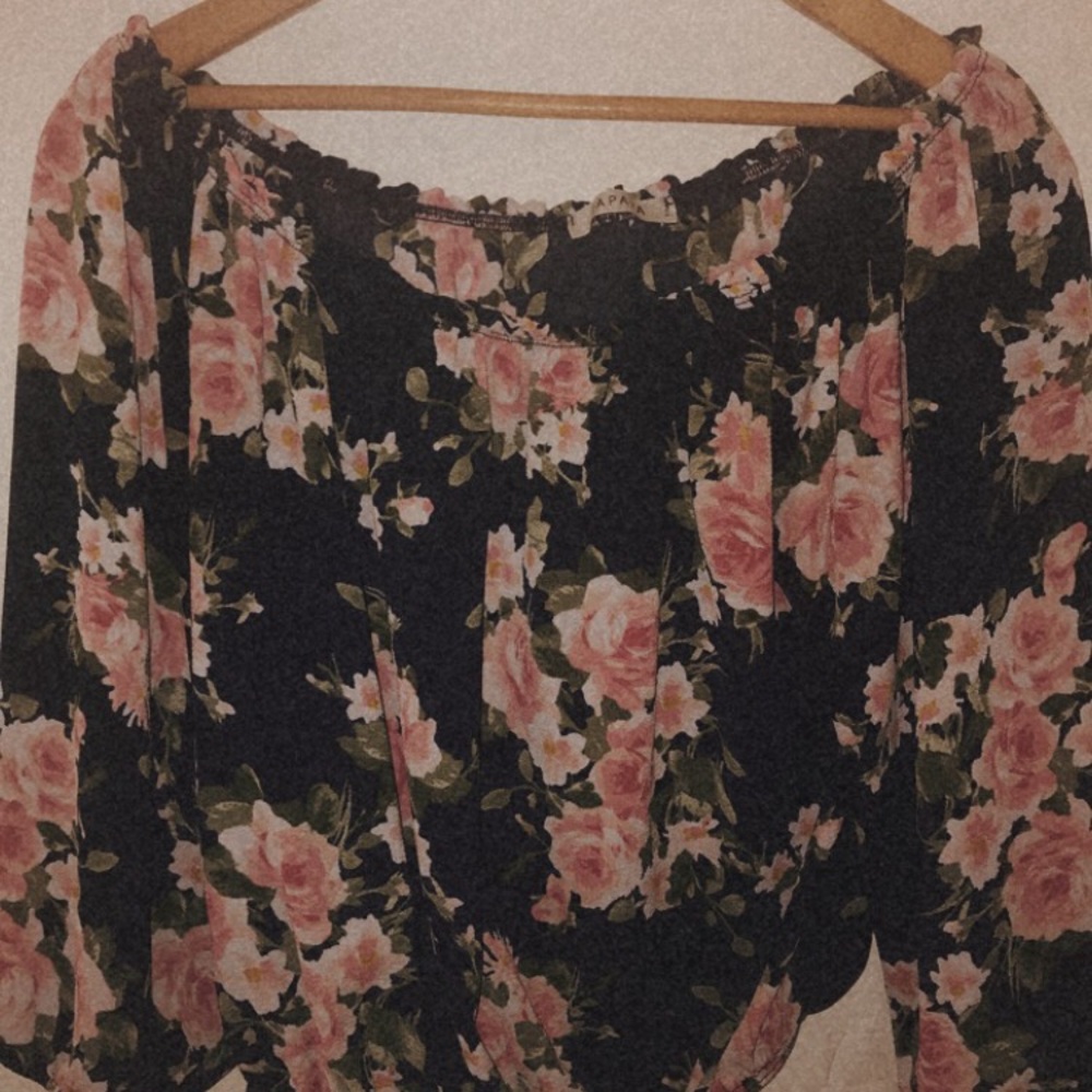 floral off shoulder blouse